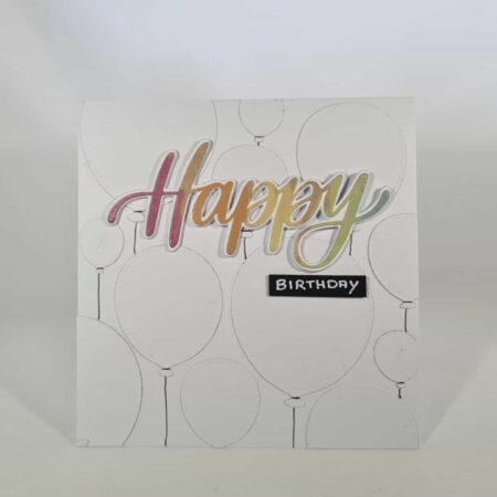 Colourful Happy Birthday Card With Balloons