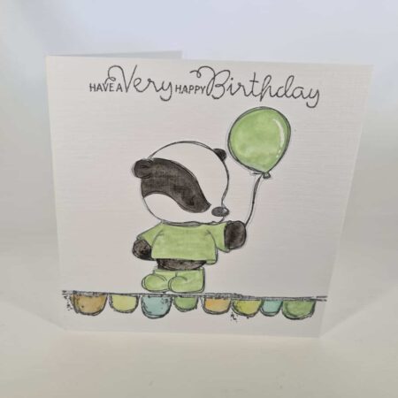 Green Badger Birthday Card