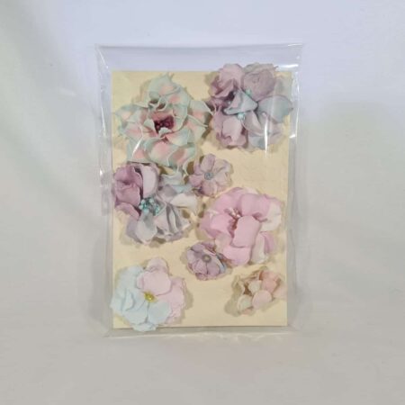 Pink and Blue Flower Card Topper