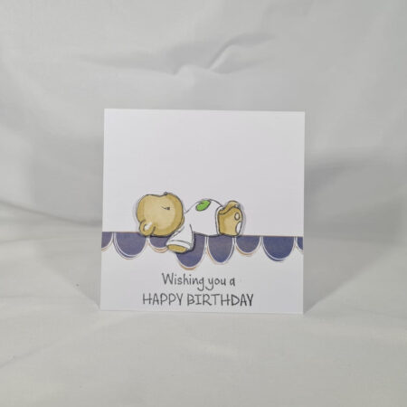 Bear Laying Down Birthday Card