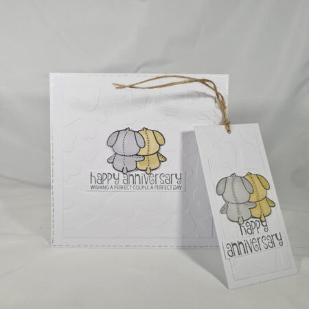 Two Dogs Anniversary Card & Tag Set