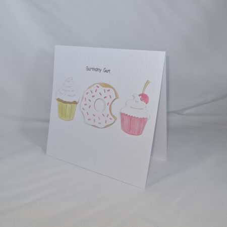 Handmade Birthday Girl Pink Cupcake Card