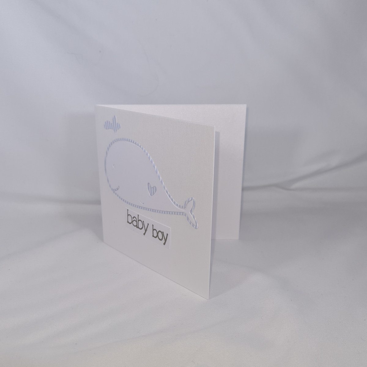 Handmade Blue Whale Baby Boy Card