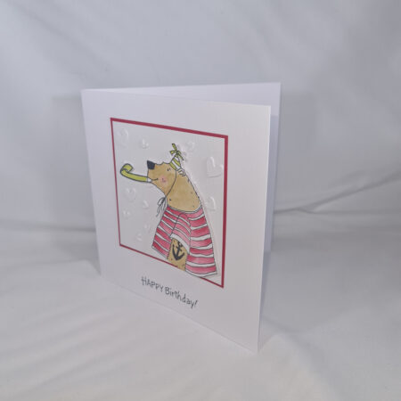 Handmade Happy Birthday Card With Large Bear - Pink