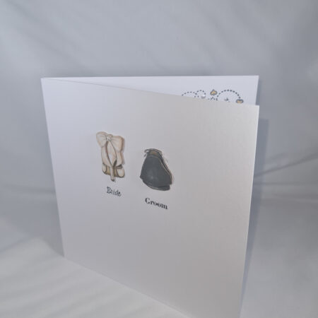 Handmade Shoes Bride and Groom Wedding Card