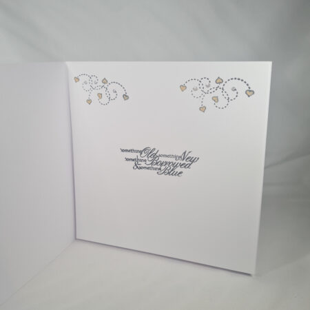 Handmade Shoes Bride and Groom Wedding Card - Inside