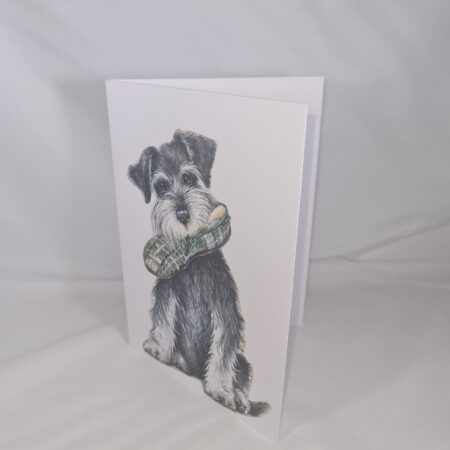 Handmade Schnauzer Dog Card