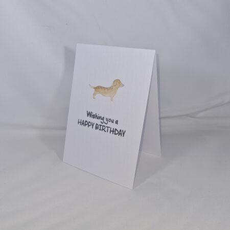 Handmade Wishing You A Happy Birthday Sausage Dog Card