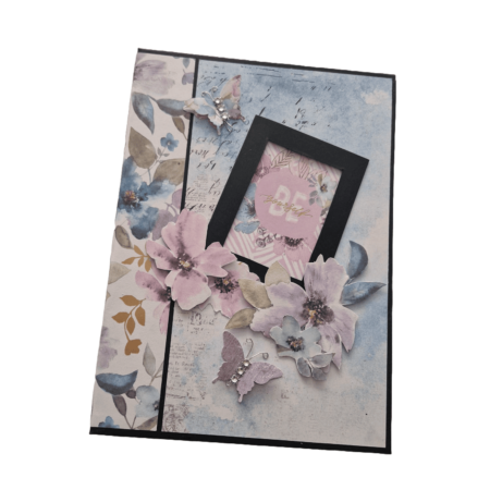 Handmade Blue Watercolour Flower Album