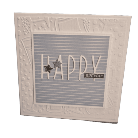 Blue and White Stripe Card