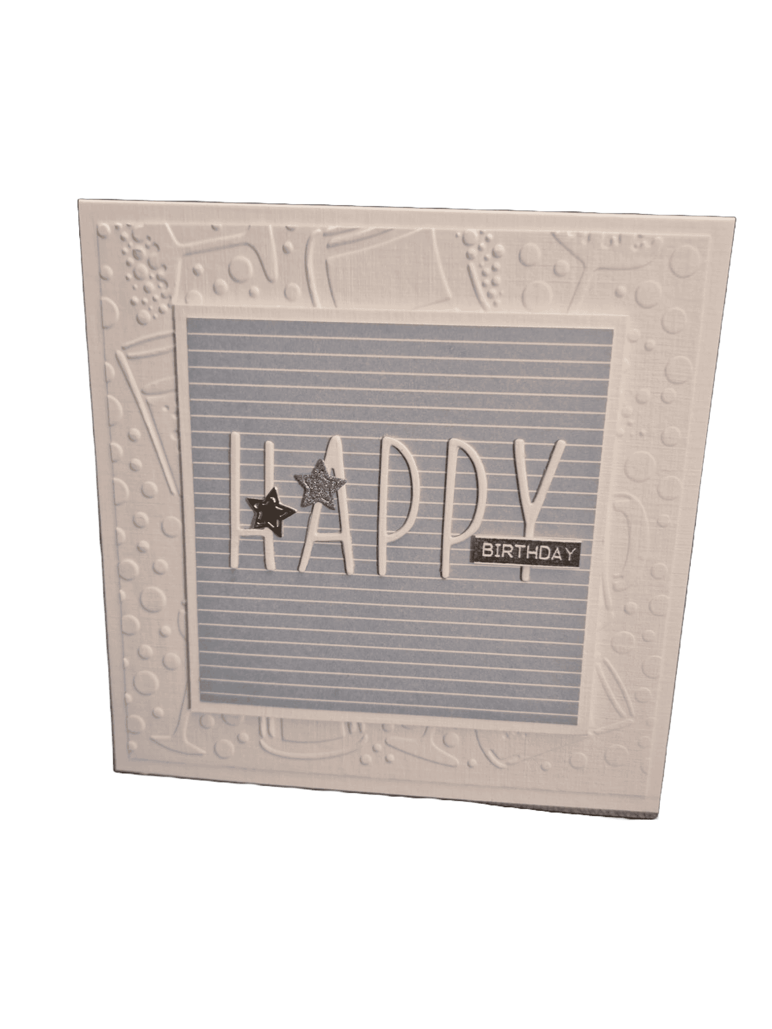 Blue and White Stripe Card
