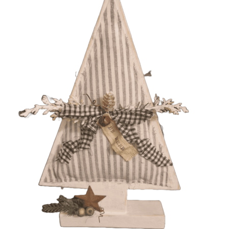 Grey Stripe Christmas Tree